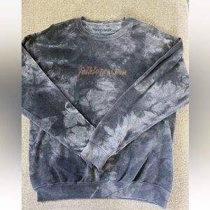 Taylor Swift Folklore Album Embroidered Tie-Dye Sweatshirt Size XL
